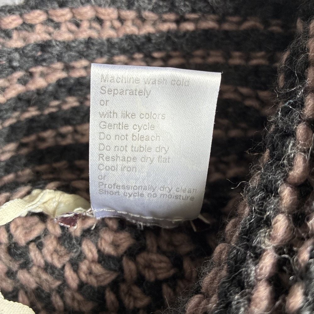Cocogio Sweater Poncho Womens OS Gray Wool Alpaca Blend Layer Cozy Shawl - Picture 4 of 6